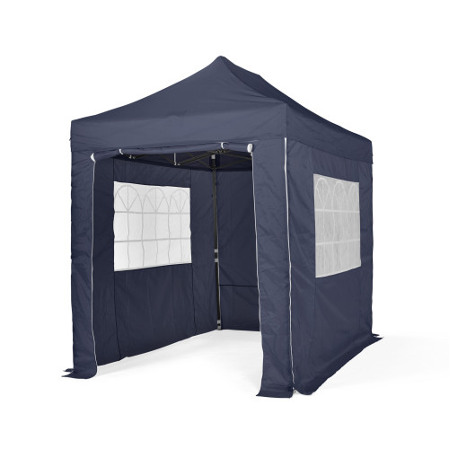 3x2m Pop Up Gazebo With Wheeled Bag, 4 Leg Weights, Rope and Pegs + 4 Side Walls ( STD )