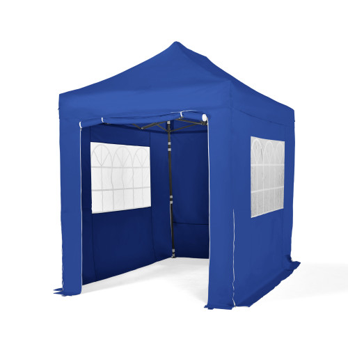 3x2m Pop Up Gazebo With Wheeled Bag, 4 Leg Weights, Rope and Pegs + 4 Heavyweight Side Walls (SUP)