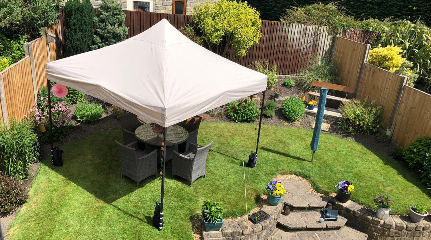 Popup Gazebo in Garden.