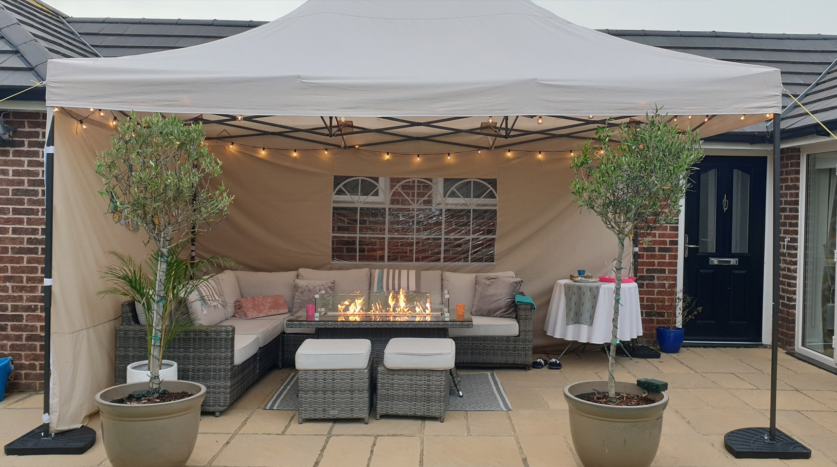 3x6m Popup Gazebo in Garden.